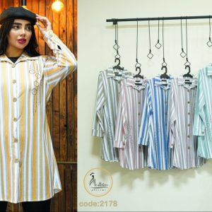 مانتو یقه دار نگین دار پلاس