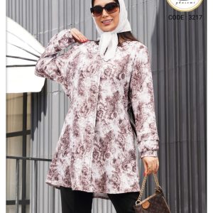 تونیک وسط پیله نگین دار پلاس طرح ترمه